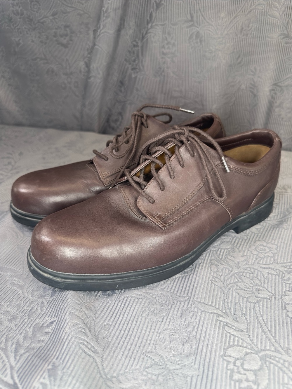 RED WING Brown Leather Steel Toe #6663 Work Shoes, Oxford Men’s 8.5 2E